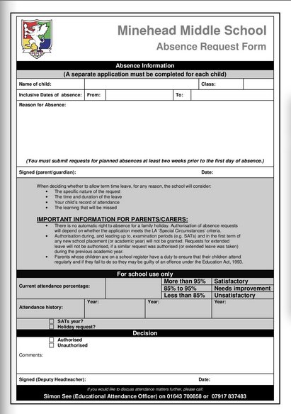 Absence Request Form